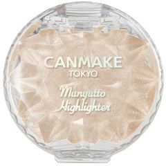 CANMAKE Munyutto compact front view showing sleek packaging and portable design benefit