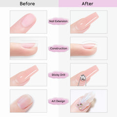 CANNI builder gel size comparison with ruler indicating generous 1 fl oz volume