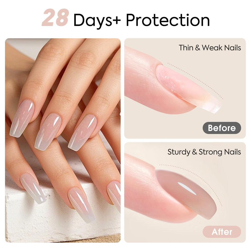CANNI gel texture swipe highlighting medium-thick consistency that reduces filing time