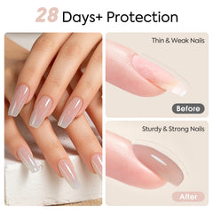 CANNI gel texture swipe highlighting medium-thick consistency that reduces filing time
