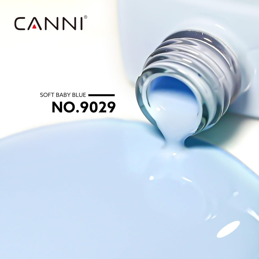 CANNI brush stroke of pastel blue showing smooth consistency and even coverage benefit
