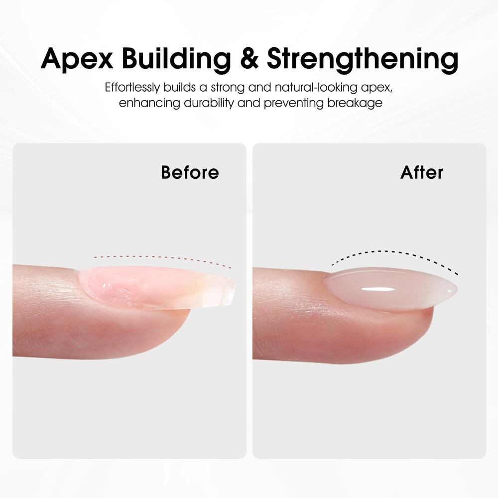 CANNI before and after extensions showing stronger nails
