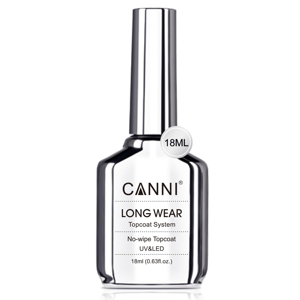 CANNI bottle front view showing clear top coat and brand