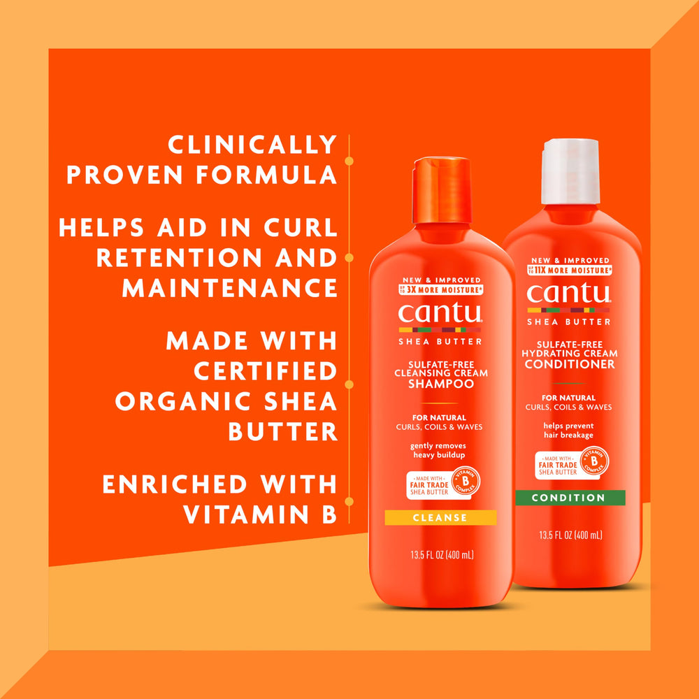 Cantu conditioner cream texture highlighting rich shea butter hydration