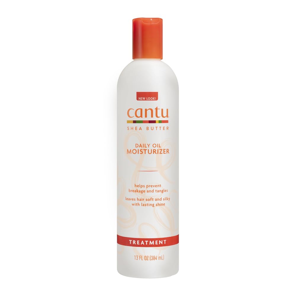 Cantu daily oil moisturizer front bottle showing label and size for easy identification and benefit
