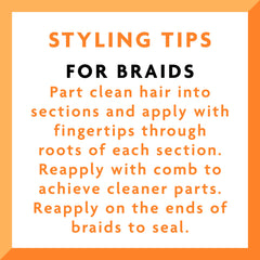 Cantu gel used on braided hairstyle keeping braids sleek and defined
