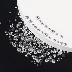 Canvalite rhinestones applied on nails showcasing professional-looking sparkle