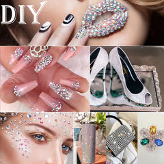 CANVALITE rhinestones applied on nails illustrating finished salon-style look