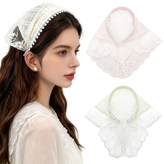 Capiant front view of two-pack lace bandana showing clean design and versatility