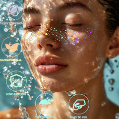 Cardiyar freckles applied on cheek adding instant festival glow