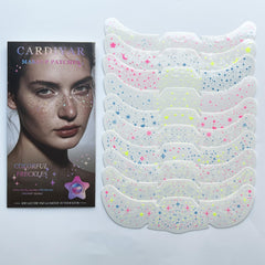 Cardiyar front packaging showing 24 gold glitter freckles, enhances festival looks