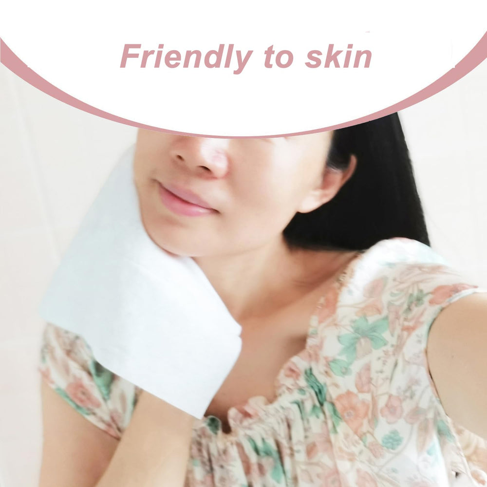 careboree damp wipe demo on face showing safe gentle cleansing without shredding