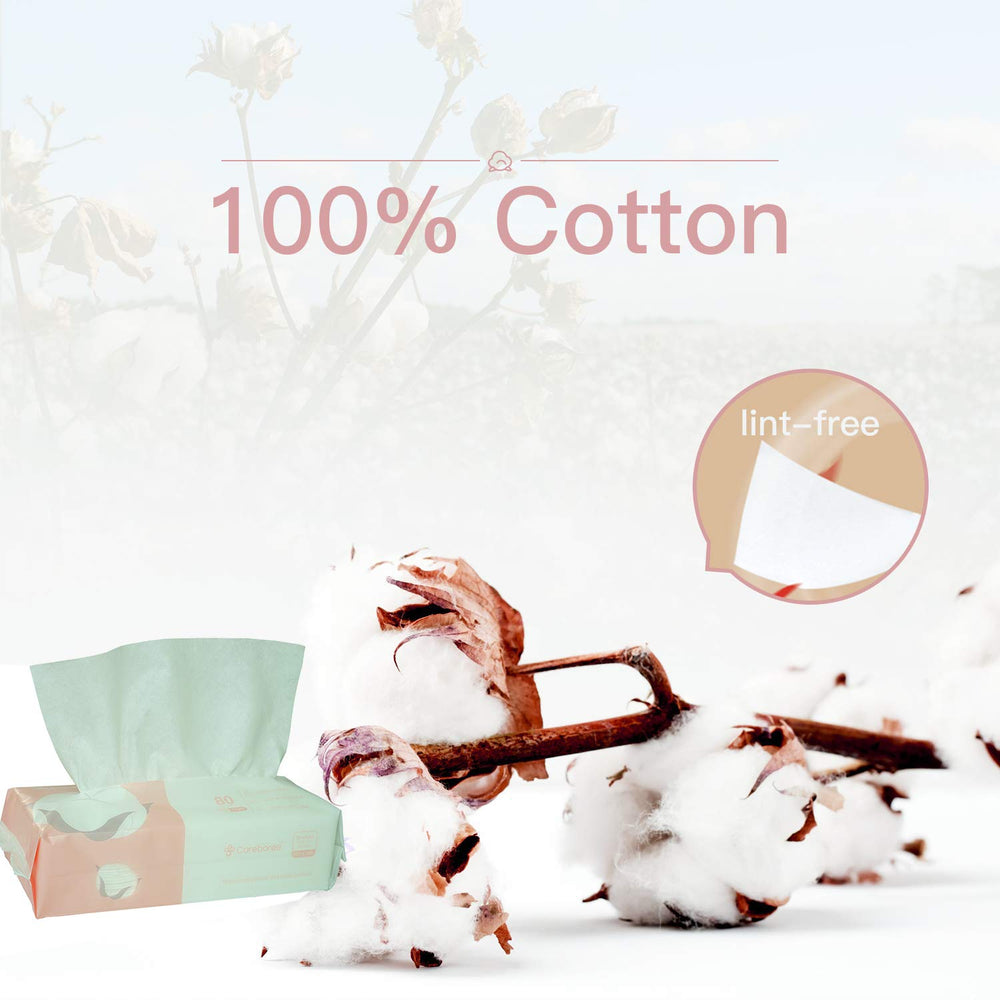 careboree close-up texture of extra thick cotton showing softness and absorbency benefit