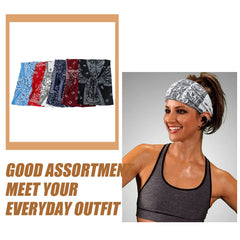 Carede headband held in hand to show 14x24cm scale and stretch fit benefit