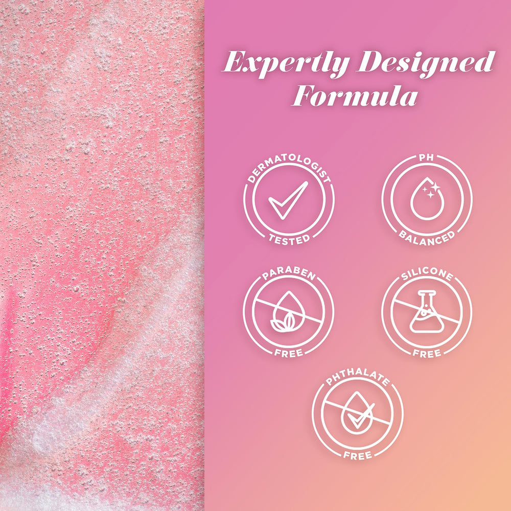 Caress bottles on bathroom shelf styled lifestyle, elevates daily self-care routine