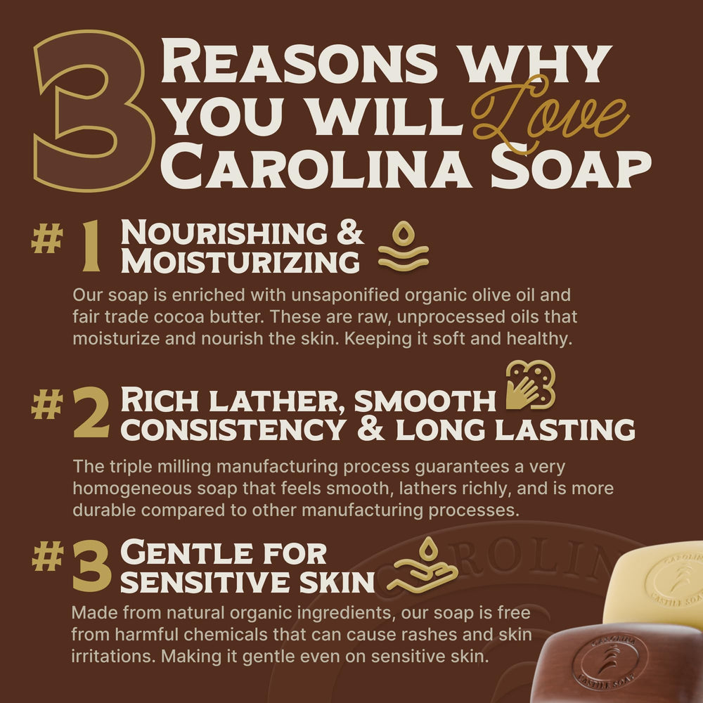 Carolina Castile close-up of soap texture highlighting smoothness