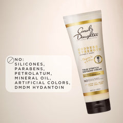 Carol's Daughter label close-up showing active ingredients and usage guidance