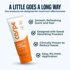 Carpe tube next to a ruler showing compact travel-friendly size