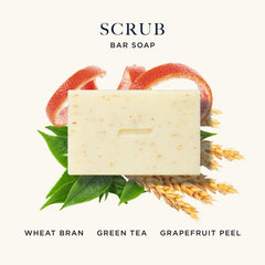 Caswell-Massey close-up of soap texture with exfoliant for smoother skin