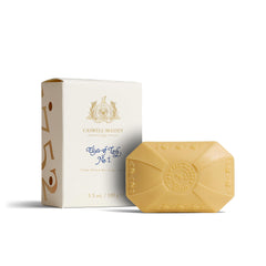 Caswell-Massey front packaging showing elegant bar and benefit of classic fragrance