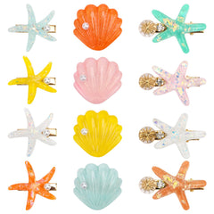 Catcan front display of 12-piece clips showing colors and shapes for styling