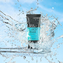 Catrice Cosmetics on vanity with mirror conveying refreshing daily skincare routine