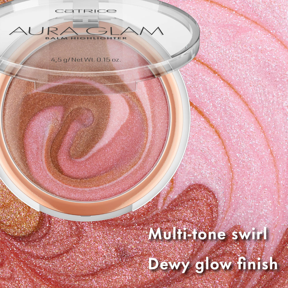 Catrice close top view of rosy pink and warm bronze swirl for blendable glow