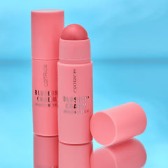 Catrice Blushin' Charm tapped on lips adding moisturizing tint and shine
