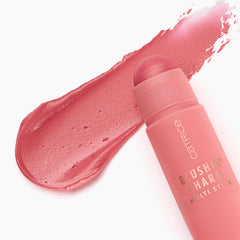 Catrice Blushin' Charm open cap revealing creamy texture for easy blending