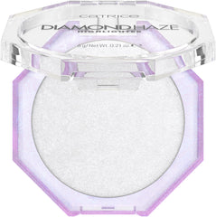 Catrice compact open displaying shimmering pan and easy application benefit