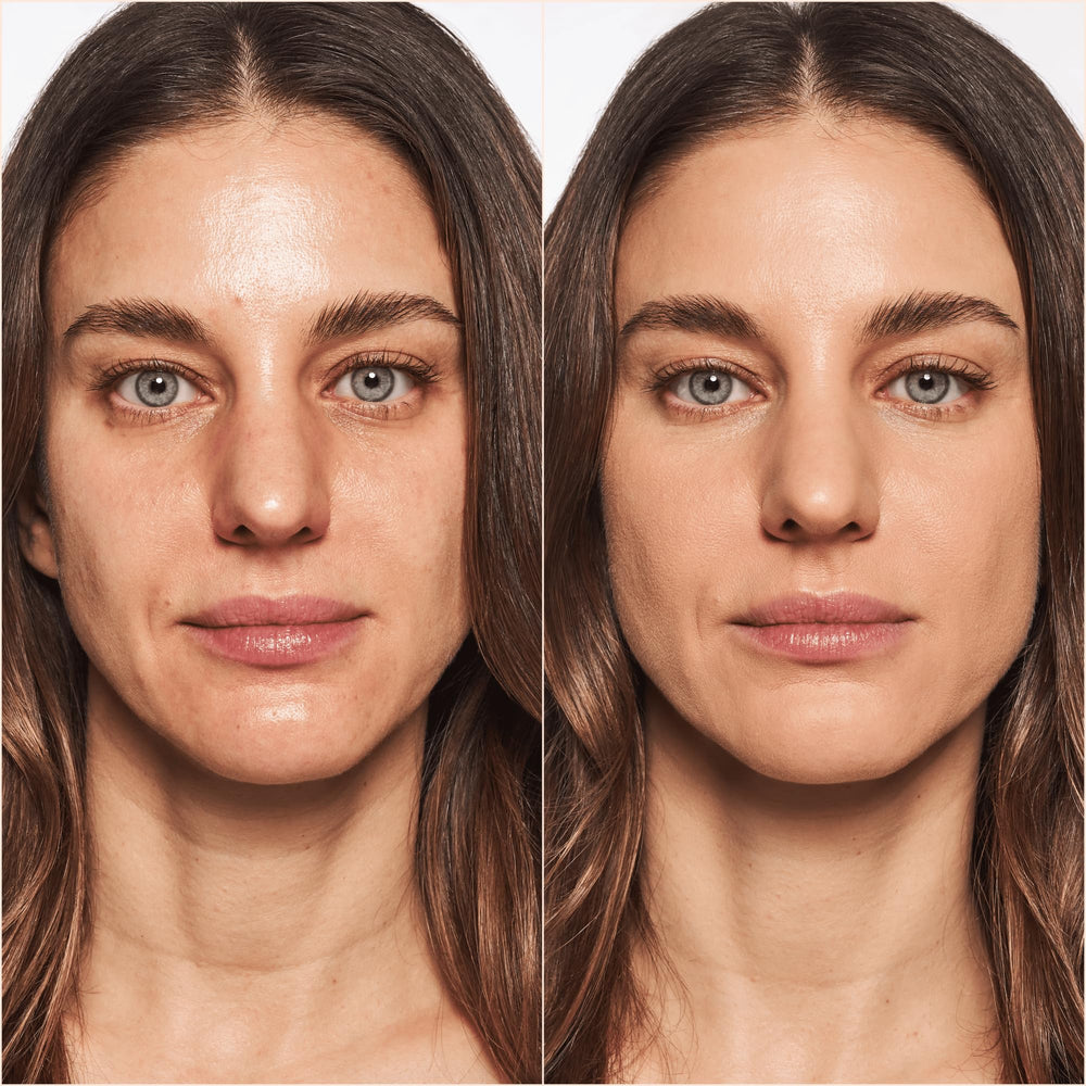 Catrice foundation being blended with brush for seamless finish