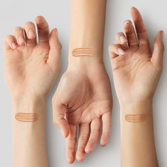 Catrice swatch on arm illustrating Hazelnut Beige coverage benefit