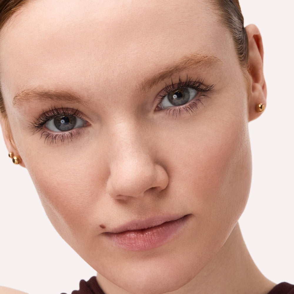 Catrice Hyper Lash model wearing mascara highlighting long, lifted lashes