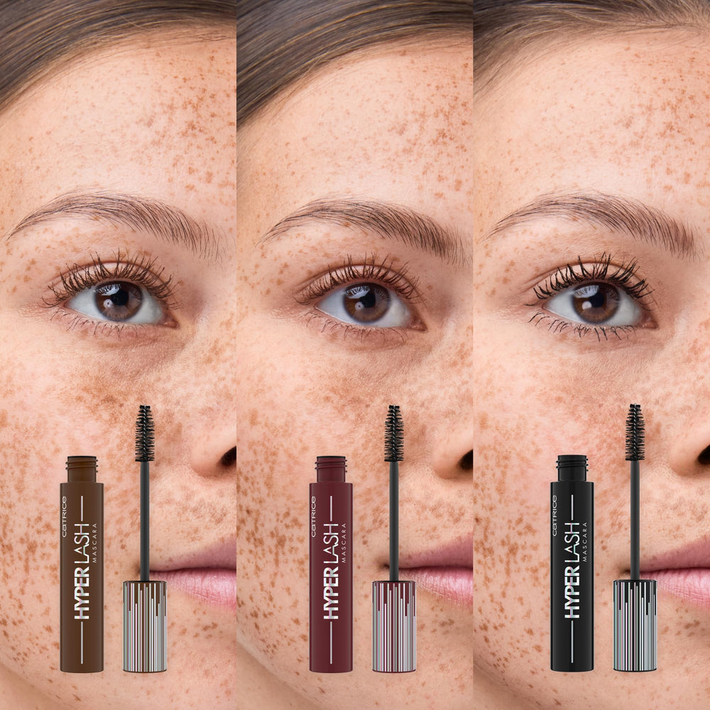 Catrice Hyper Lash Speedy Brown texture and pigment demonstrating rich color