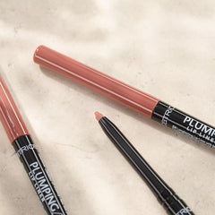 Catrice lip liner beside ruler showing compact 0.35 g size convenience