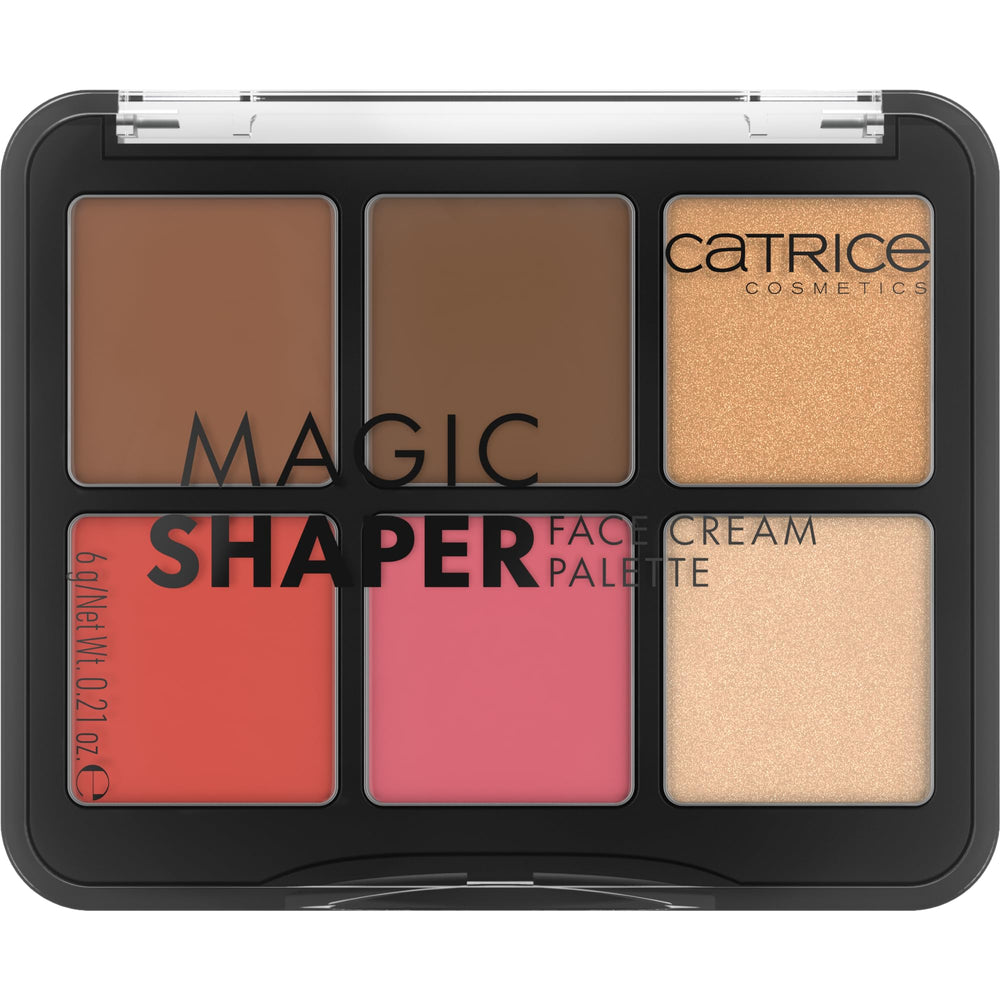 Catrice Magic Shaper front view open palette showing six shades and easy portability