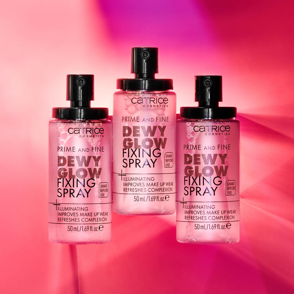 Catrice before-and-after makeup set demonstrating longer-lasting finish