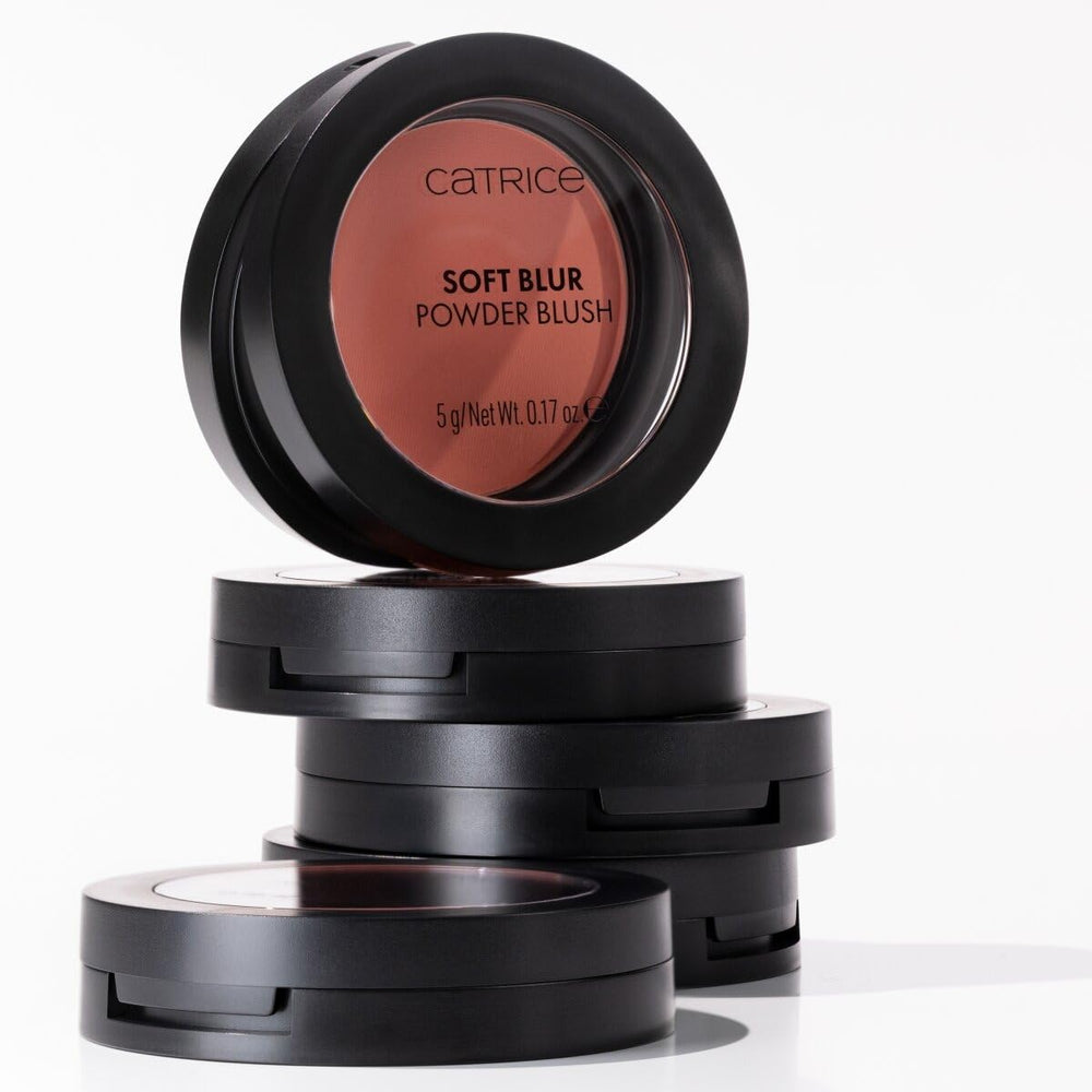 Catrice close-up of powder pan highlighting silky texture for smooth blending