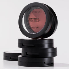 Catrice compact open displaying product pan and silky matte finish benefits
