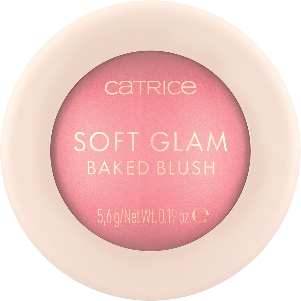 Catrice Soft Glam Baked Blush compact front view showing sleek packaging and shade