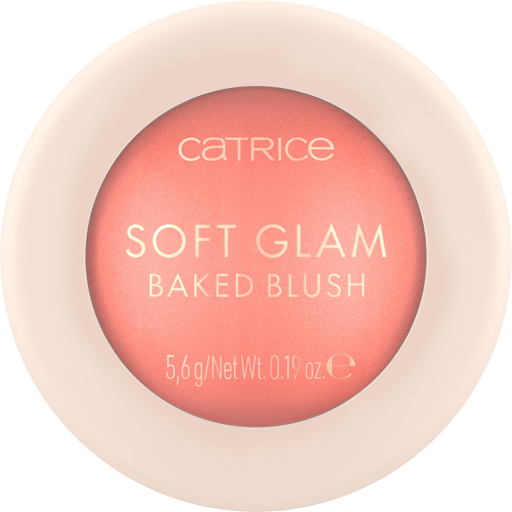 Catrice front compact showing Cheeky Coral shade and sleek packaging for easy travel