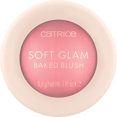 Catrice Soft Glam Baked Blush compact front view showing sleek packaging and shade