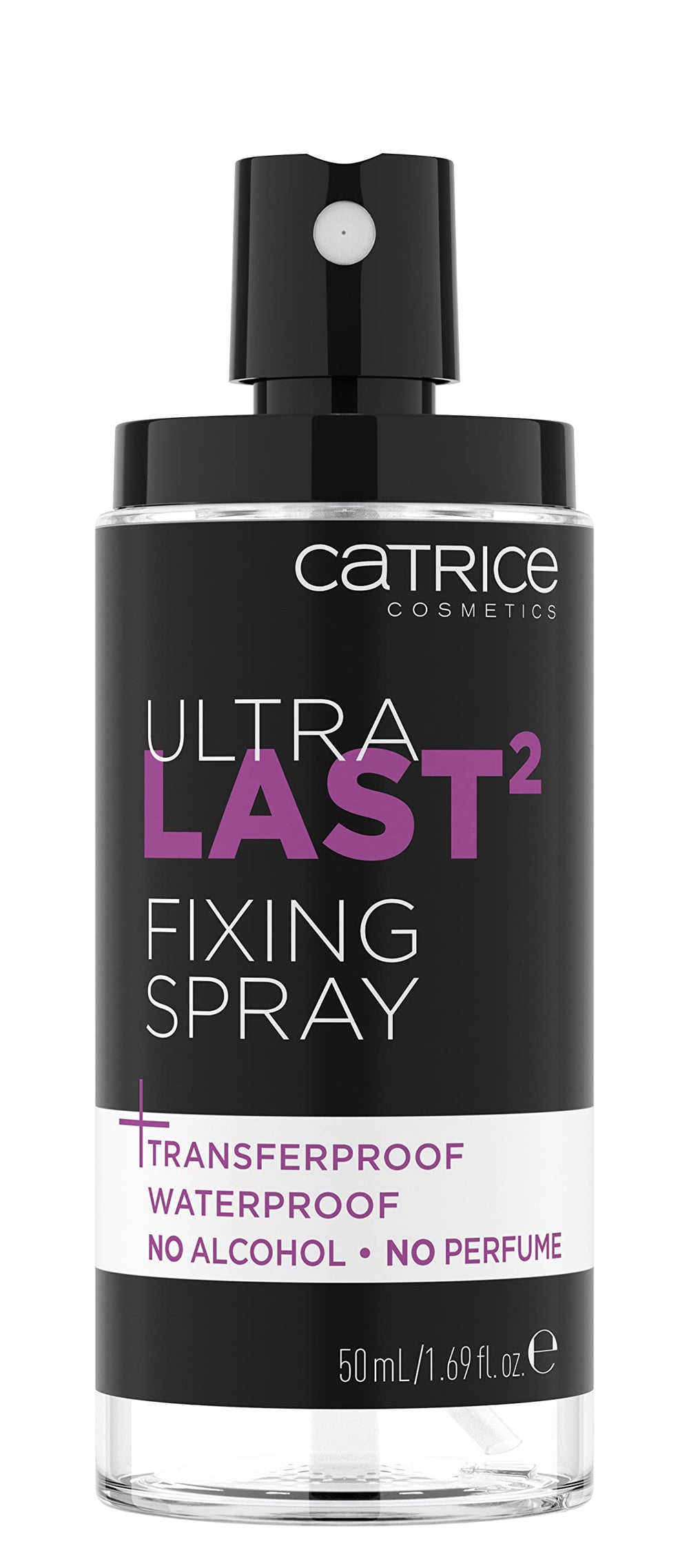 Catrice close-up mist spray demonstrating fine, even application benefit