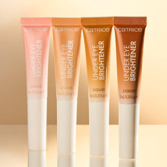 Catrice before and after under-eye application showing visible brightening effect