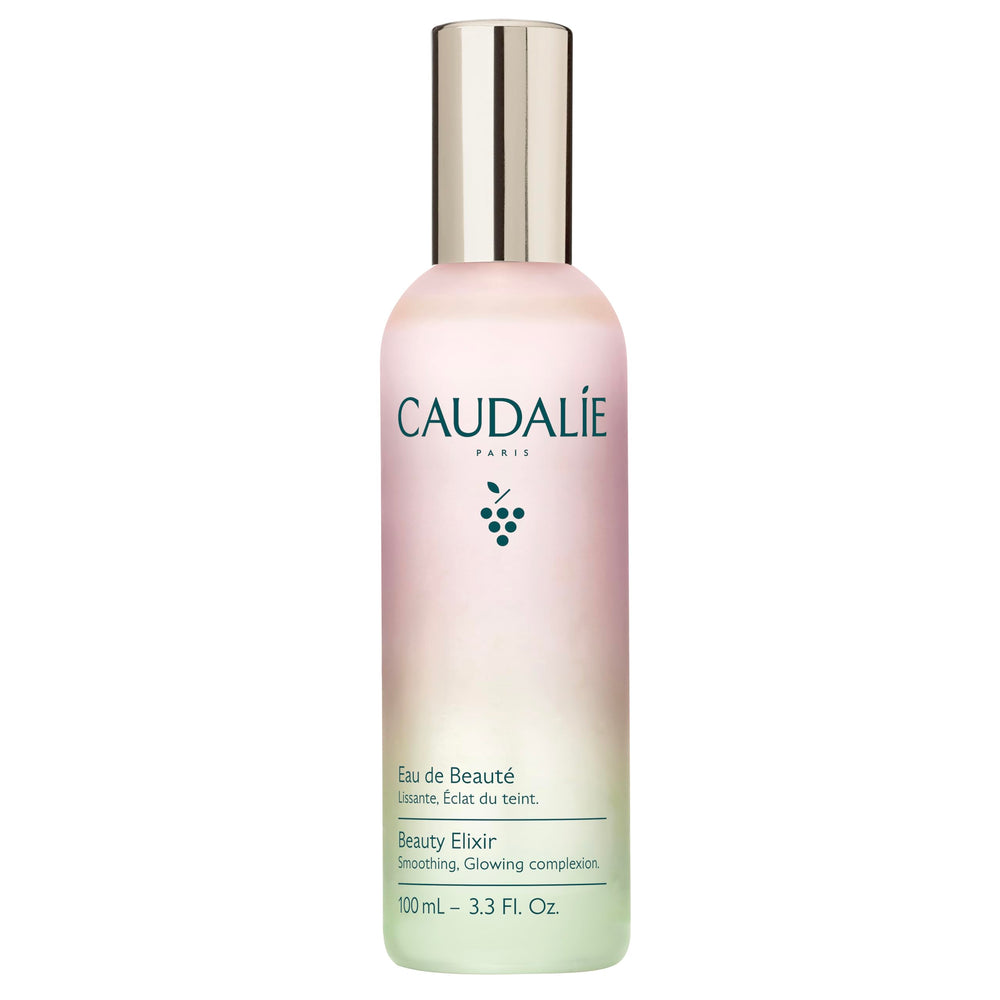 Caudalie bottle front packaging showing label and 100 mL size benefit