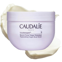 Caudalie jar front showing Vinotherapist body butter nourishing skin