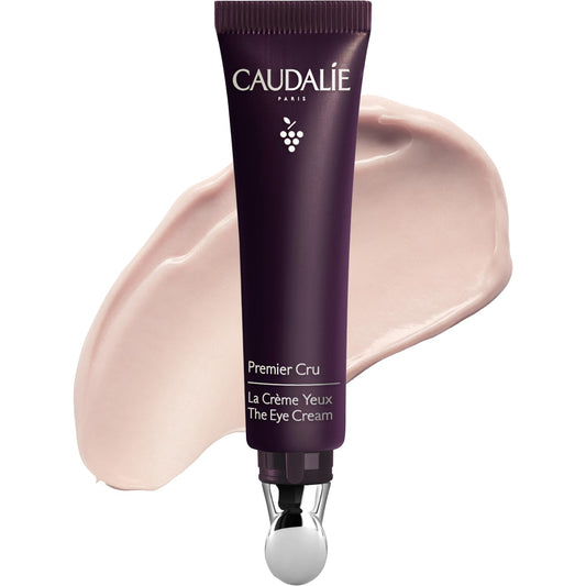 Caudalie Premier Cru eye cream front packaging showing elegant tube and logo benefit clarity