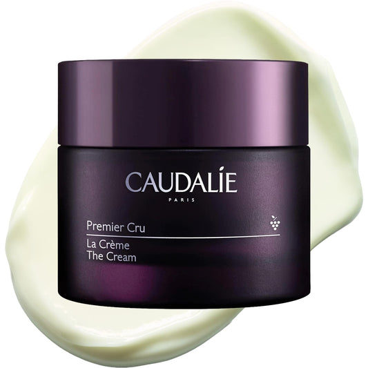 Caudalie jar front view showing elegant refillable design and premium finish