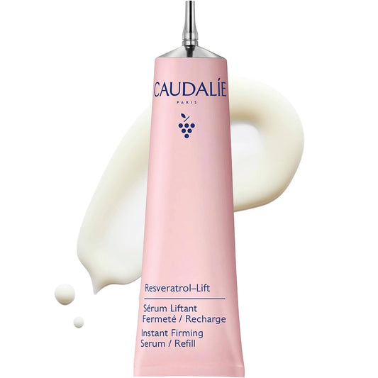 Caudalie front bottle image showing elegant packaging and firming benefit