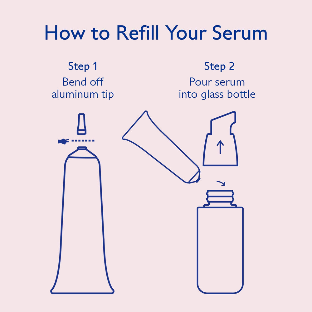 Caudalie serum staged on bathroom vanity conveying daily routine compatibility